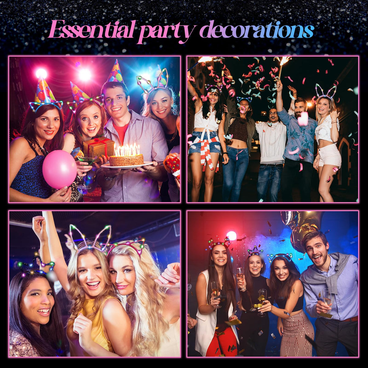 Xinnun rabbit ears headband glow adds playful charm to outfits