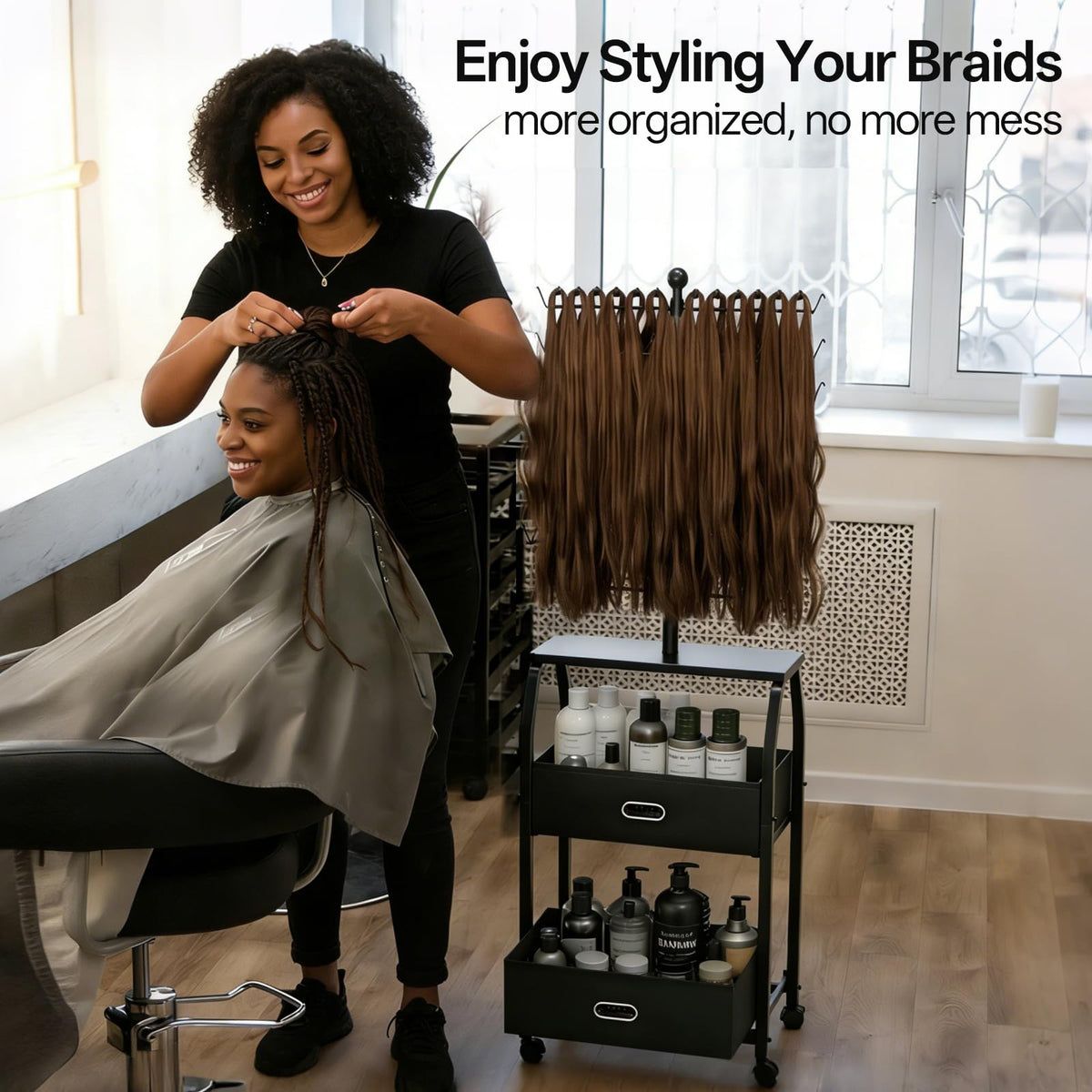 XINTUO 168 pegs hair extension holder keeps extensions organized