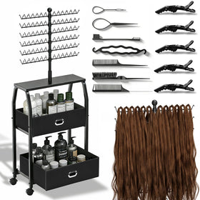 XINTUO braiding hair rack with wheels for easy mobility in salons