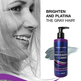 Xiomara two-pack shampoo boxes and bottles arranged on a counter