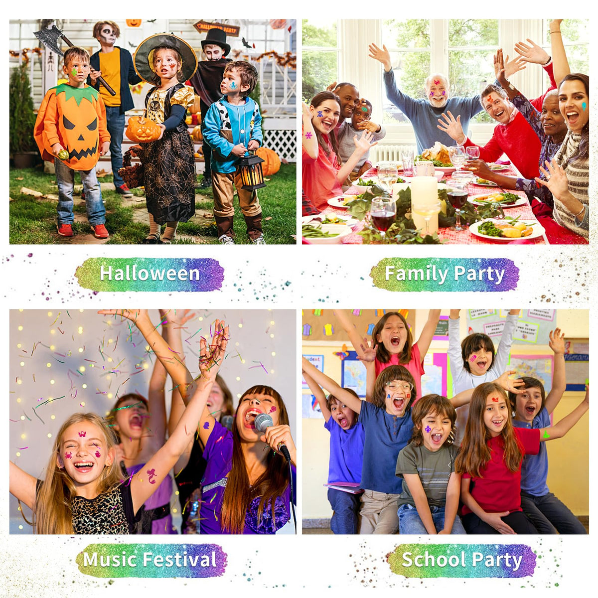 XiQiDianr skin-safe glitter suitable for kids and adults.