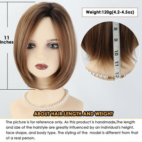 XIUFAXIRUSI XIUFAXIRUSI brown hair with blonde highlights for a natural, dimensional look