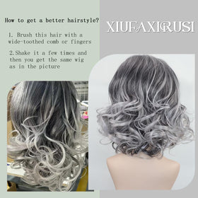 XIUFAXIRUSI shoulder-length wig blends with various outfits.
