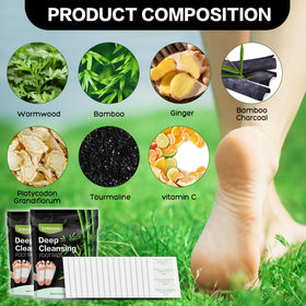Xiweioo foot pads with moisturizing formula for soft, cared-for feet.