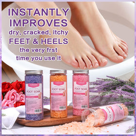 xiweioo Himalayan pink salt from the kit for exfoliation and moisturizing.