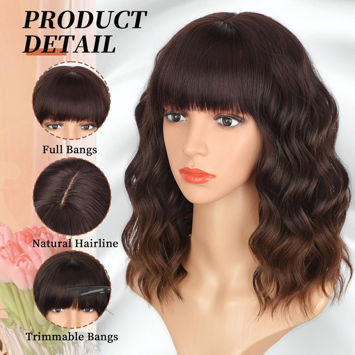 XIXIBI 14-inch wig offers lightweight maintenance for quick styling.