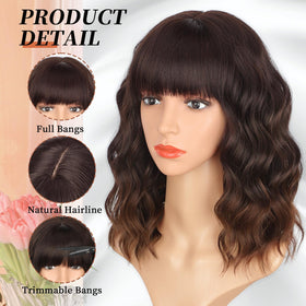 XIXIBI 14-inch wig offers lightweight maintenance for quick styling.