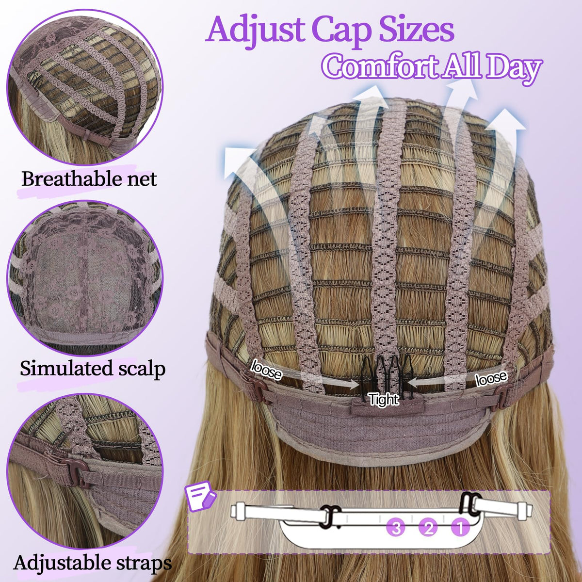 XIXIBI beginner-friendly wig for daily use, cosplay, and events.