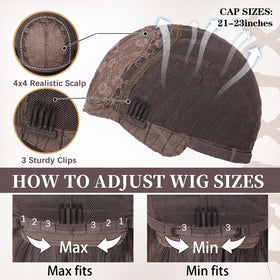 XIXIBI Brown Wig with Bangs provides free parting for flexible styling options.