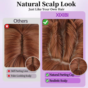 XIXIBI ginger wig adjustable elastic band for secure all-day fit.