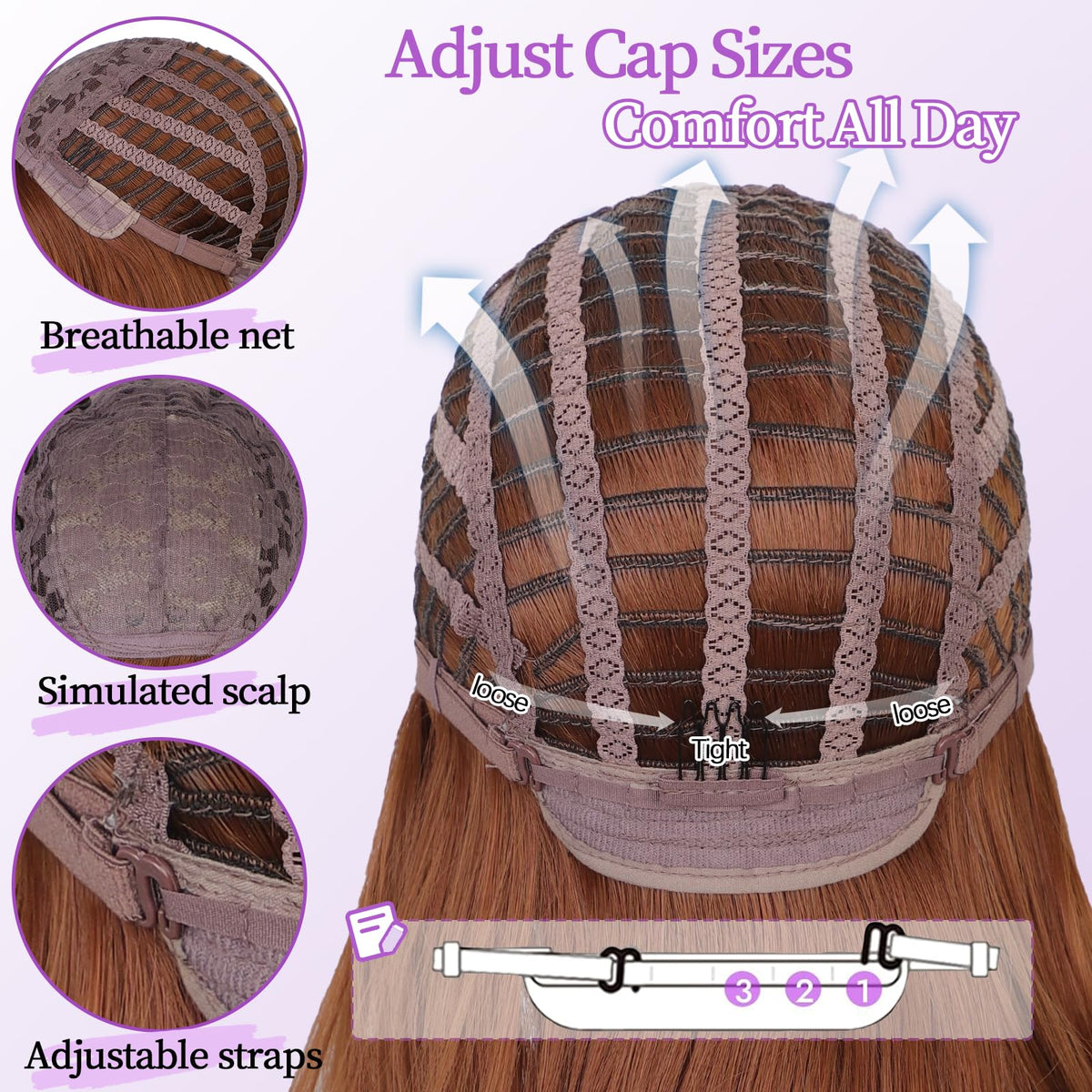 XIXIBI ginger wig natural-looking curls and layers for movement.