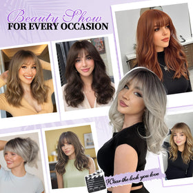 XIXIBI heat-resistant synthetic wig supports styling up to 170°C.