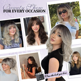 XIXIBI Ombre Blonde wig breathable elastic cap for all-day comfort