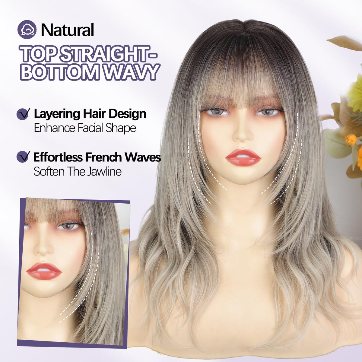 XIXIBI Ombre Blonde wig straight to wavy transition for versatile looks