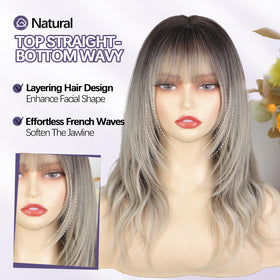 XIXIBI Ombre Blonde wig straight to wavy transition for versatile looks