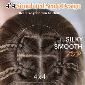 XIXIBI ombre wig with bangs brown caramel blonde highlights add a sunlit glow.