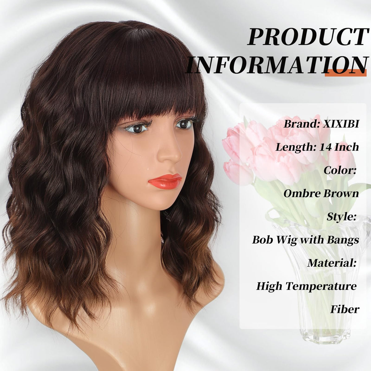 XIXIBI short wig with bangs side view highlights balanced bangs and versatile styling options.