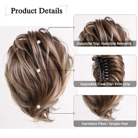 XIXISNOW claw clip keeps hair securely in place all day.
