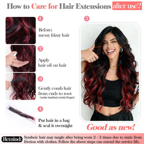 XIXISNOW care tips to reduce tangling and preserve shine