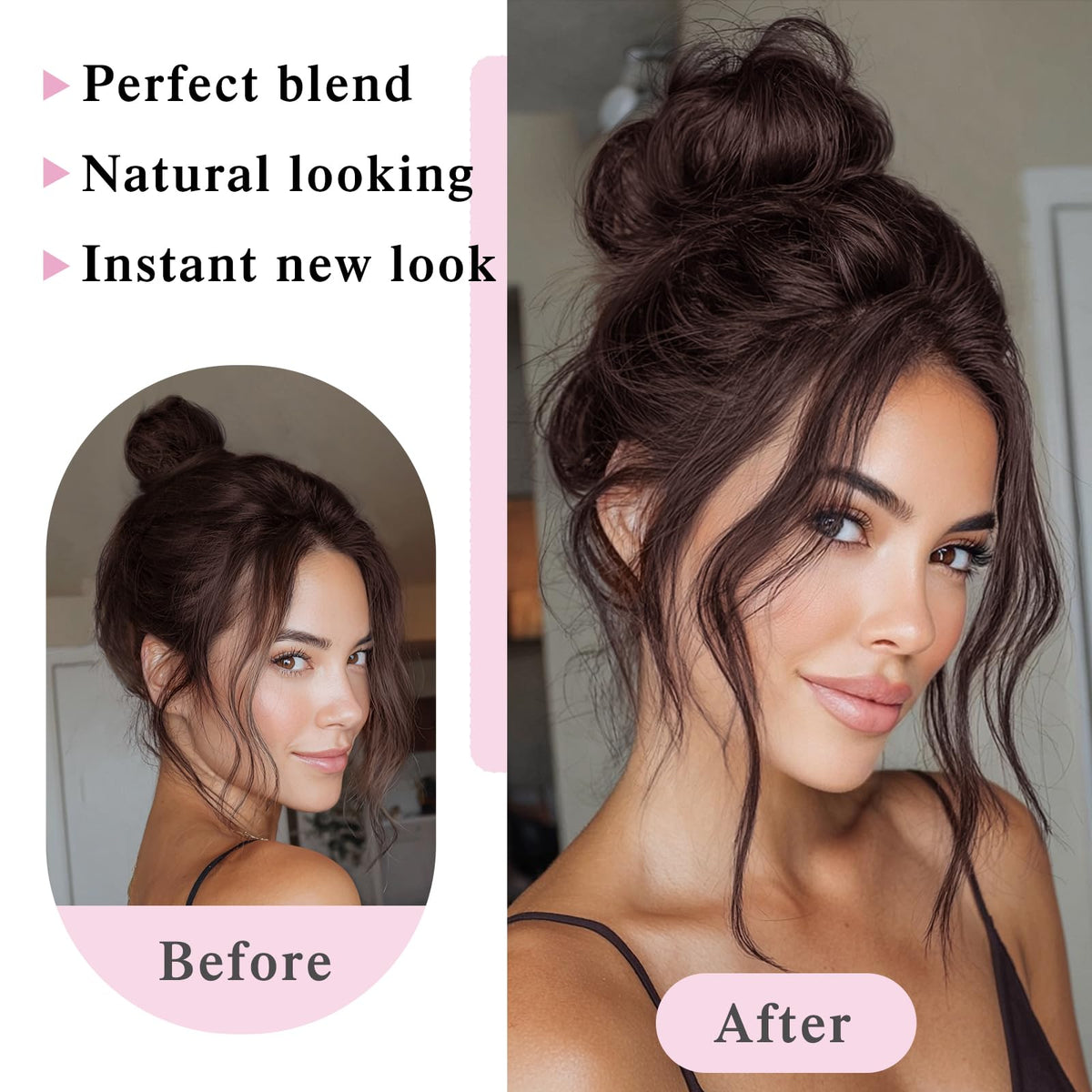 XIXISNOW elastic band bun piece for quick and secure styling