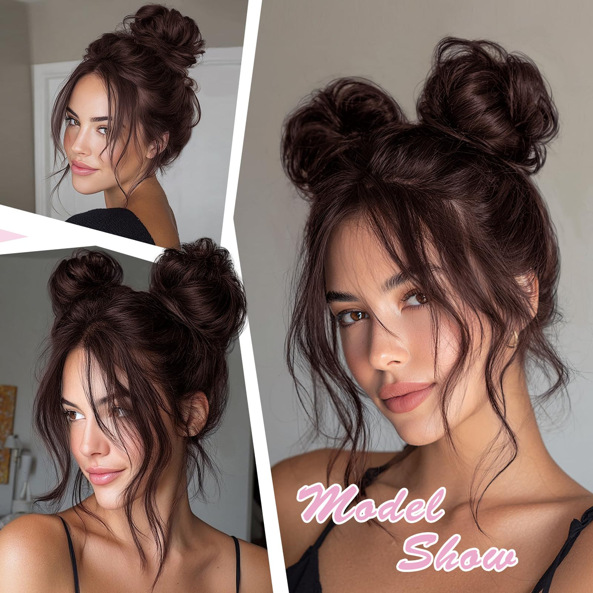 XIXISNOW fluffy chignon scrunchie enhances casual and formal looks