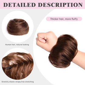 XIXISNOW curly bun texture detail adding fullness without stiffness