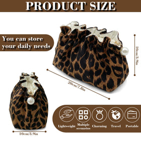 Xllhjg cheetah travel cosmetic bag is lightweight and easy to carry