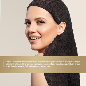 XLSXEXCL adjustable elastic band snood for secure, comfortable fit.