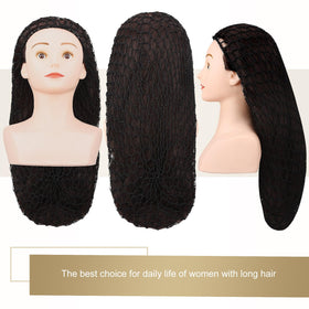 XLSXEXCL extra-large hair net in mesh, ideal for long styles.