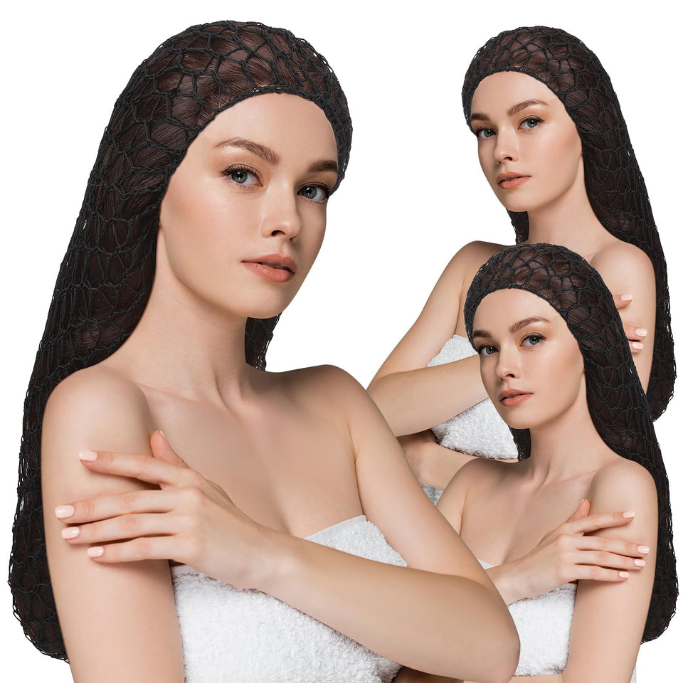 XLSXEXCL five-piece snood pack for women provides comfortable, breathable mesh coverage.