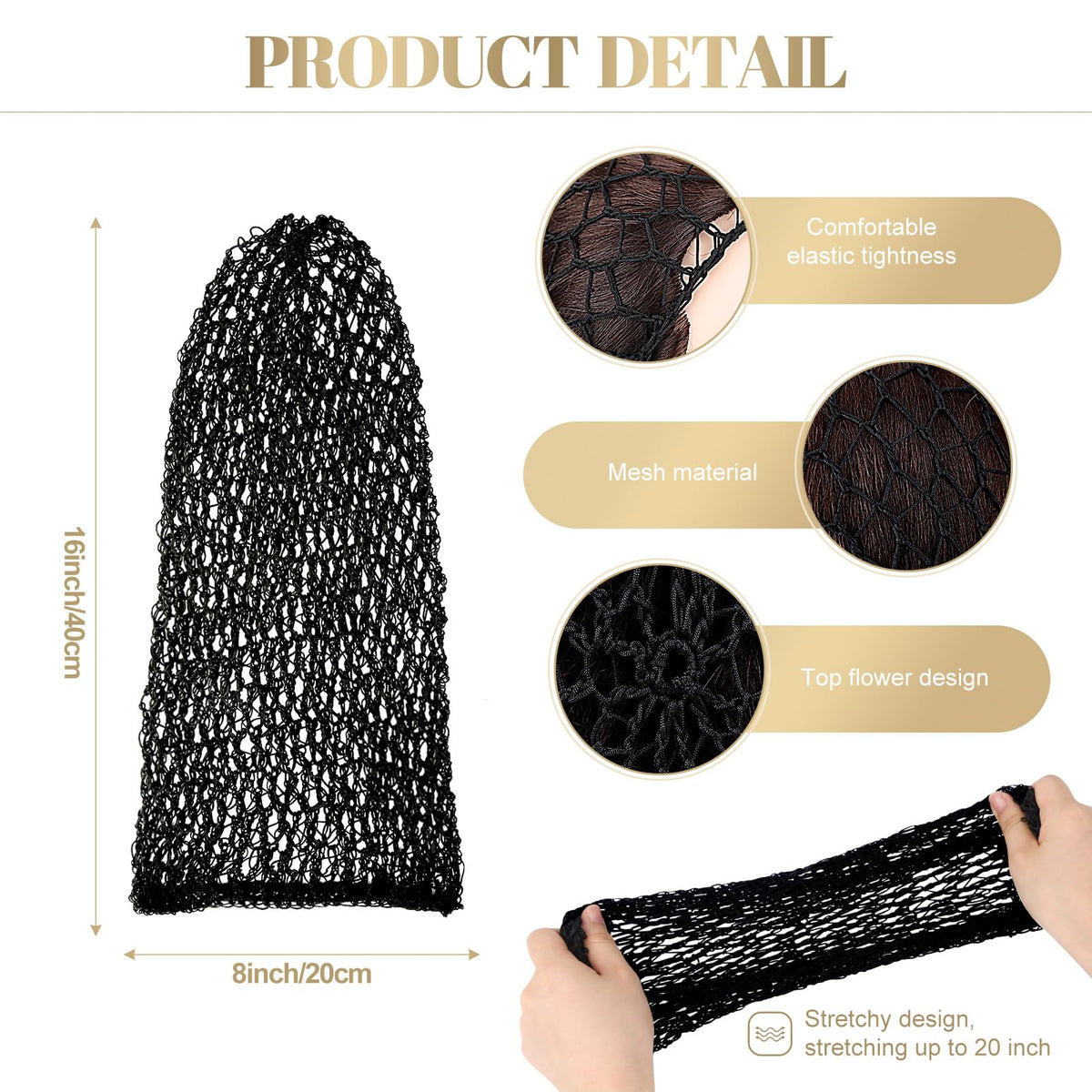 XLSXEXCL multi-use hair net set for work and home versatility.