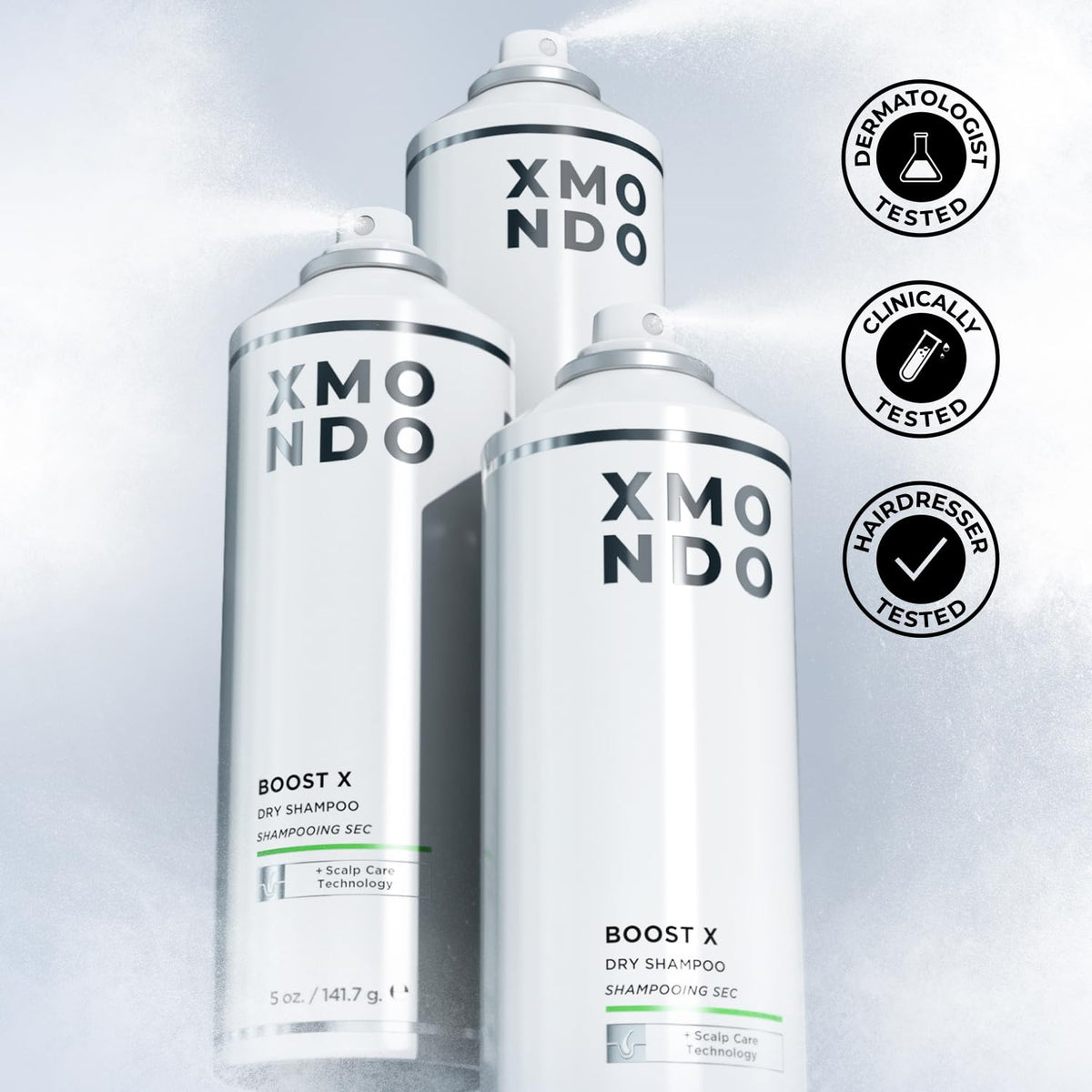 XMONDO Hair BOOST X Dry Shampoo signature fragrance notes of yuzu jasmine amber