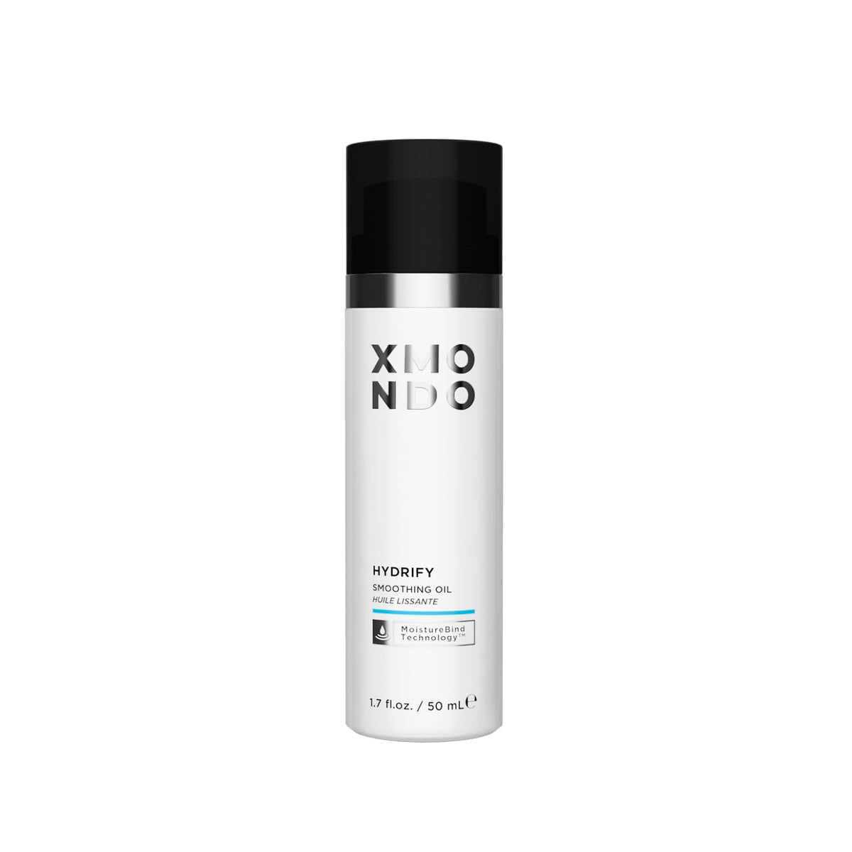 XMONDO Hair Hydrify oil bottle smoothing and adding radiant shine.