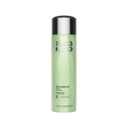 XMONDO Hair Recalibrate bottle front view with vegan bond repair formula.