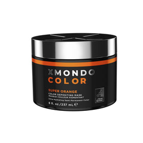 XMONDO Hair Super Orange depositing mask bottle front view highlights vibrant color and nourishment.