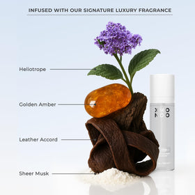 XMONDO Hair Super Orange jar beside hyaluronic acid ingredient highlights for hydration.