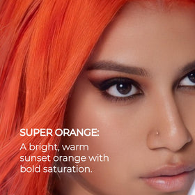 XMONDO Hair Super Orange on shelf with packaging emphasizes vegan, cruelty-free formula.