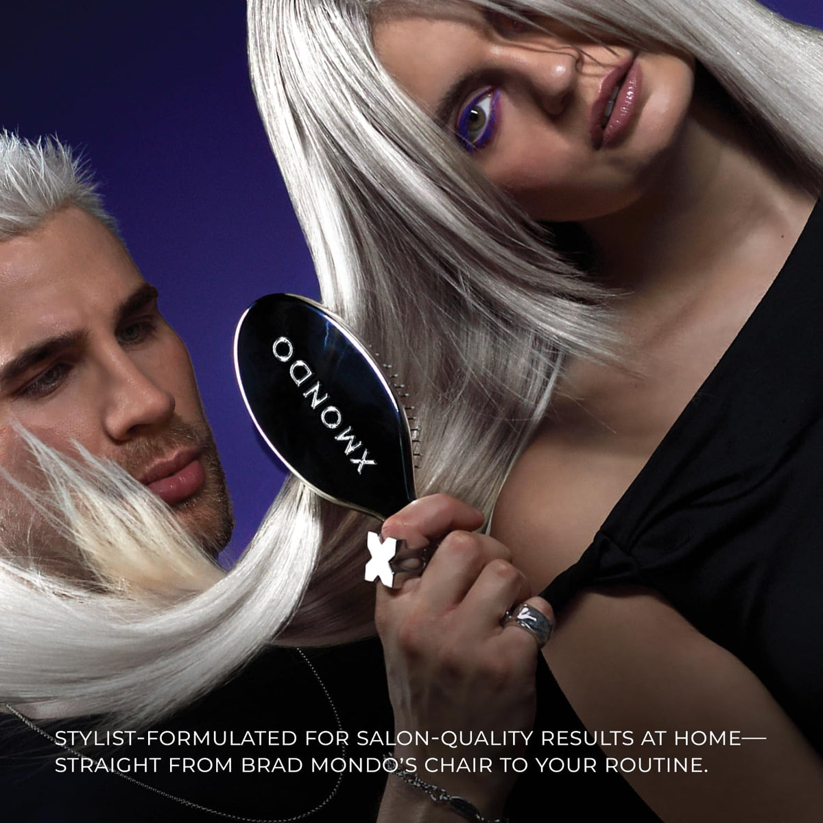 XMONDO Heat protection in action for styled blonde hair