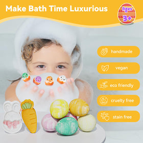 XmtJXn Easter bath bombs chick toy inside post-bath play