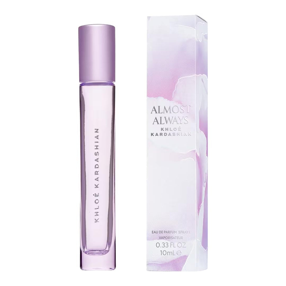 XO Khloé Kardashian Almost Always travel spray bottle for on-the-go fragrance