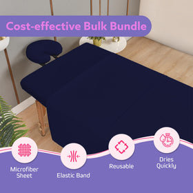 XOLLOZ flat sheet spread wide for full coverage on clients.