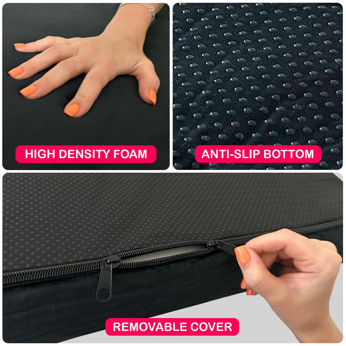 Xolloz Lash Bed Topper full-length comfort supports the bed during treatments.