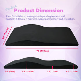 Xolloz Lash Bed Topper non-slip base keeps the pad in place during procedures.