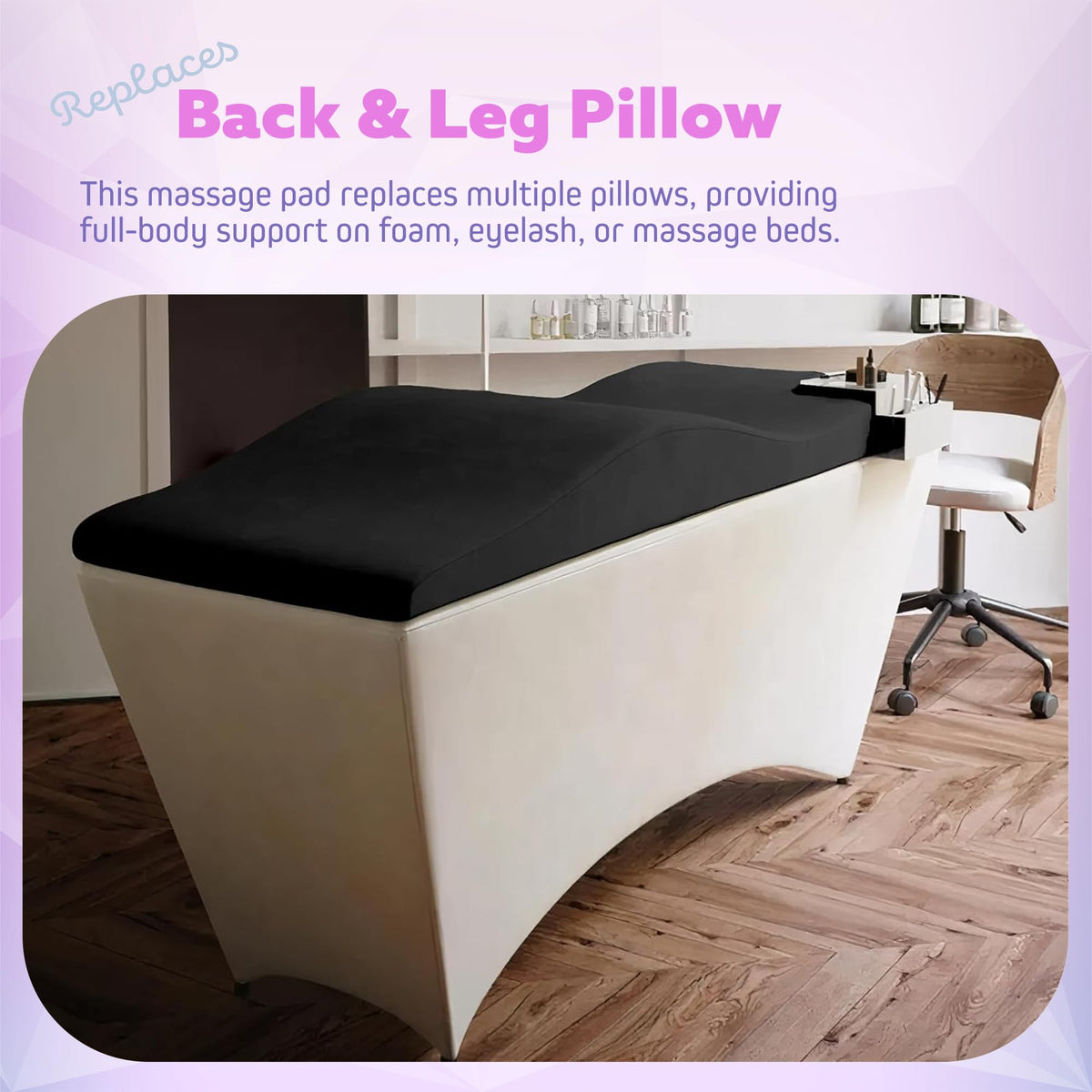 Xolloz Lash Bed Topper washable cover simplifies daily cleaning and maintenance.