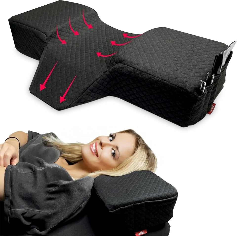 Xolloz Lash Pillow ergonomic head rest supports neck comfort during extensions