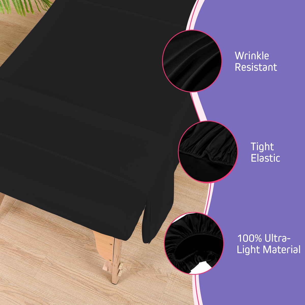 XOLLOZ microfiber cotton-feel sheets deliver soft comfort during treatments