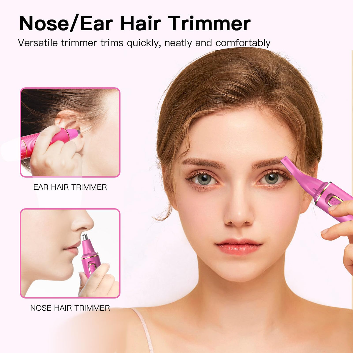 XOOMRSCP ear trimmer rose for safe, gentle grooming.