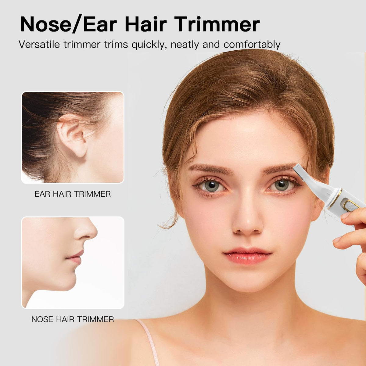 XOOMRSCP Nose Hair Trimmer 360 rotation for painless, precise trimming.
