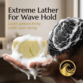 Xotics Spinners Wave Soap Bar with shea butter locks in moisture for soft waves