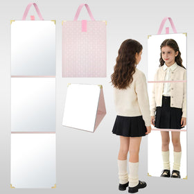 Xoudsi foldable travel mirror closed pose, portable and safe.